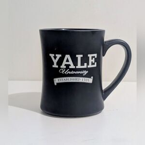 Yale University Coffee Mug Tea Cup Logo Motto Deep Blue Ceramic 14 oz